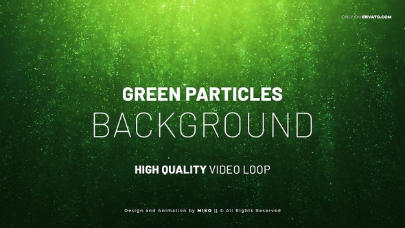 Green Particles Background