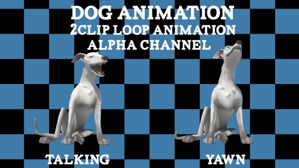 Dog 2 Clip Animation Loop