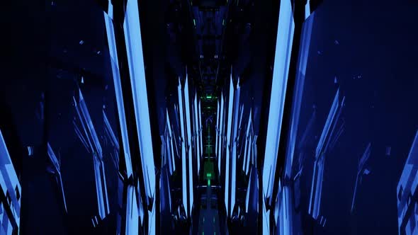 A 3d Illustration of  FHD 60 FPS Dark Corridor