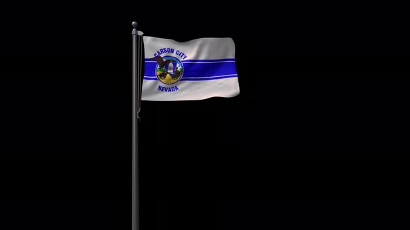 Carson City Flag  With Alpha 4K alt
