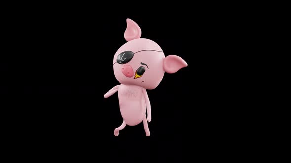 Cartoon Pig Loop Hip Hop Dancing 2 alt