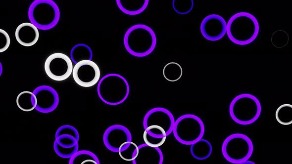 Purple and White Neon Circles Seamless Animation Background alt