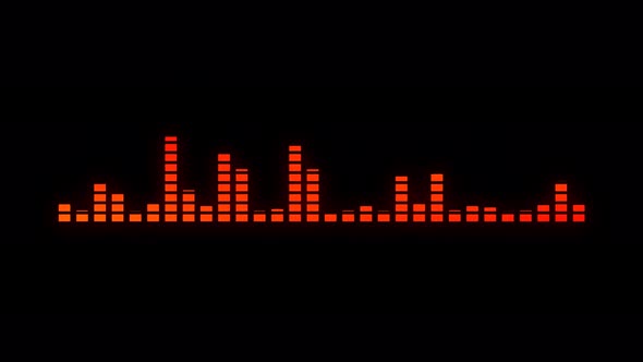 Animation Red Audio Frequency Waveform Spectrum