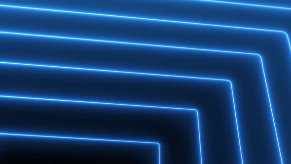 Abstract Background Blue Glowing Neon Lines
