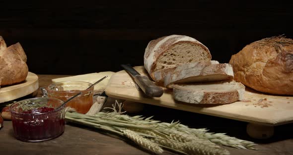 Rustic homemade organic breads