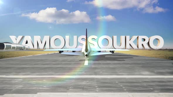 Commercial Airplane Landing Capitals And Cities Yamoussoukro