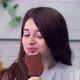 Sweet Girl Eating Ice Cream - VideoHive Item for Sale