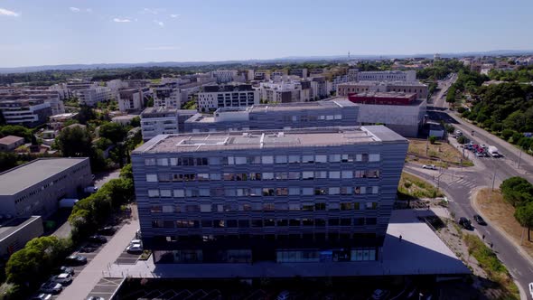 Flying over some offices in Montpellier, France. alt