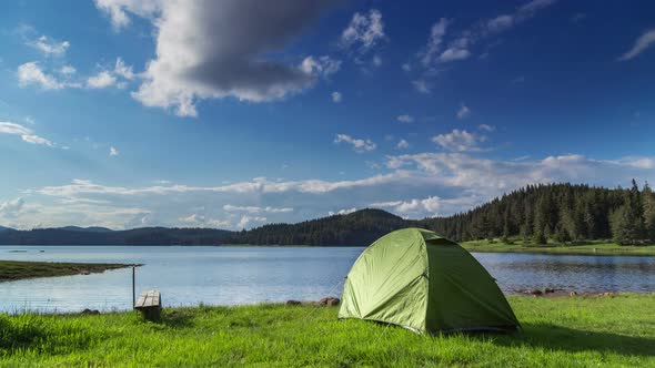 Tent Near The Dam