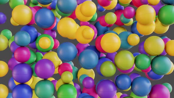 Falling Colorful Plastic Balls