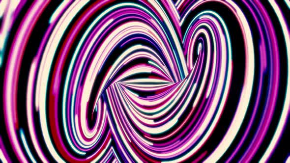 Abstract background with infinity sign formed by many narrow colorful lines alt
