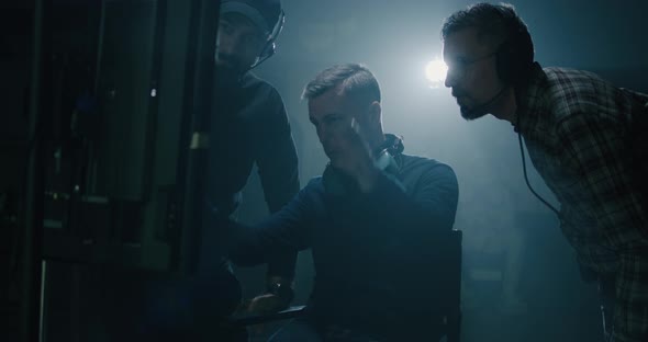 Director Arriving for Film Shooting alt