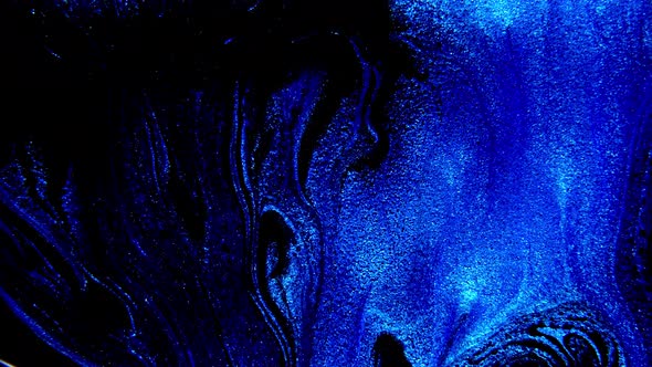 Abstract Ink Painting Dark Blue Background
