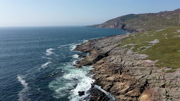 Aerial View of the Coastline By Marmeelan and Falcorrib South of Dungloe County Donegal  Ireland alt