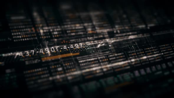 Futuristic Matrix Data Simulation HUD Background 02