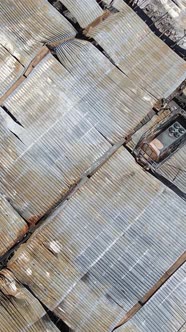 Vertical Video of a Destroyed Building of a Shopping Center in Bucha Ukraine alt