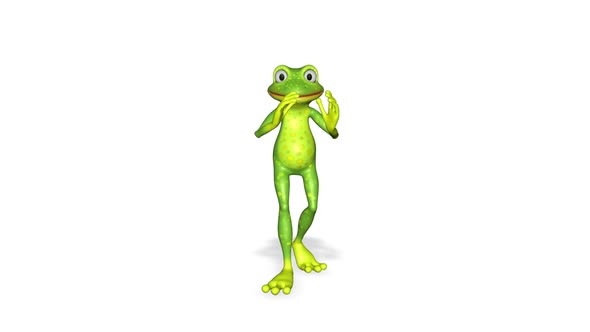 Frog Dancing Looped White Background alt
