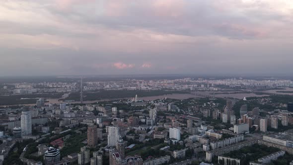 Aerial Drone View of Football Stadium in Kyiv During the Day alt