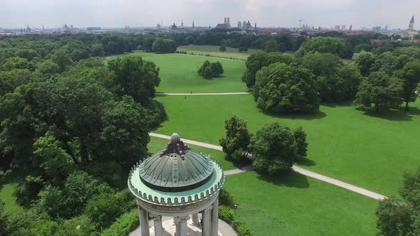 Aerial shot of the Monopteros alt