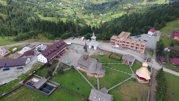 Mountain Monastery Borsa Pietroasa In Romania alt
