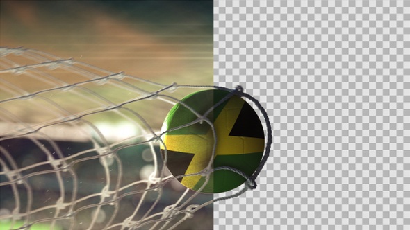 Soccer Ball Scoring Goal Night - Jamaica