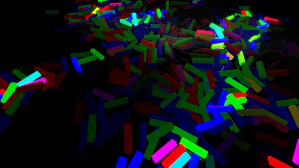 3d Abstract Looped Background with Lot of Gray Rectangles Lay on Plane and Light Up alt