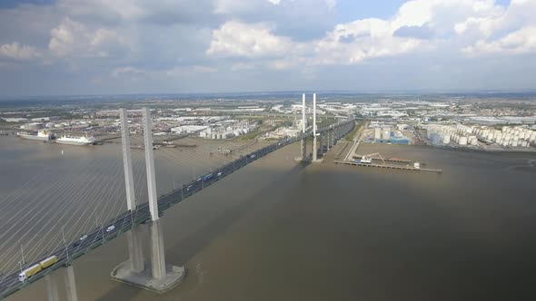 Suspension Bridge Circling Aerial alt