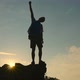 Man Sunset Silhouette Celebrating Arms Up - VideoHive Item for Sale