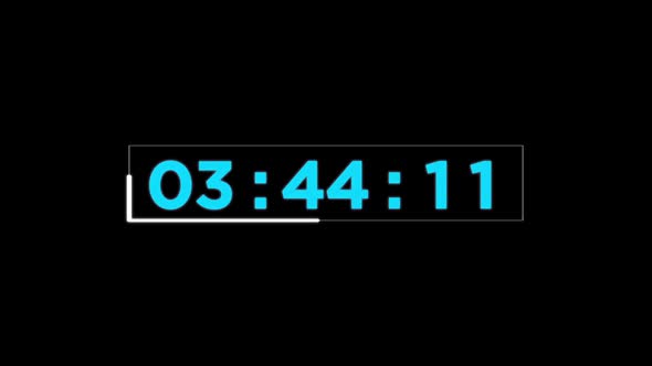 5 Minutes Countdown with Box Animation Digital Clock Timer Five Min alt