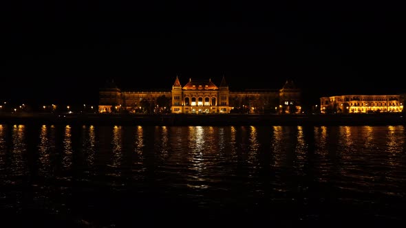 Boat Trip On Danube River By Night