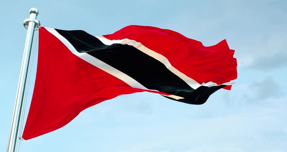 Trinidad And Tobago  Flag Waving  Loop  4 K alt