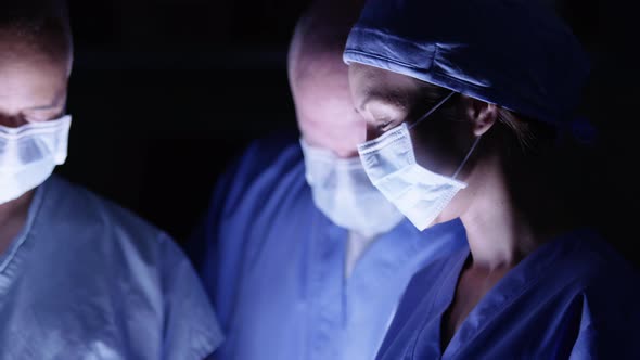 Closeup of surgeon working