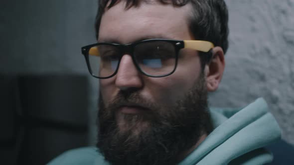 Upset Web Developer in a Bomb Shelter alt