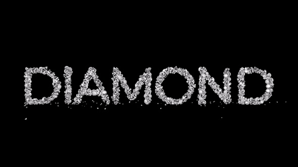 The word diamond made from diamonds