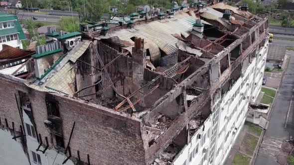 War in Ukraine  Destroyed Building in Stoyanka Bucha District alt