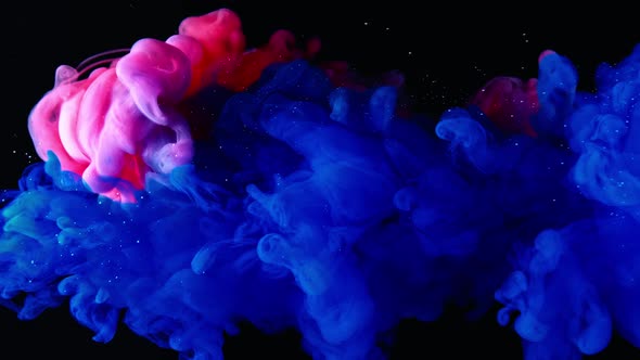 Colored Paints Fall Into the Water alt