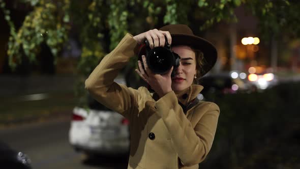 Photographer Make Shooting at the Night City