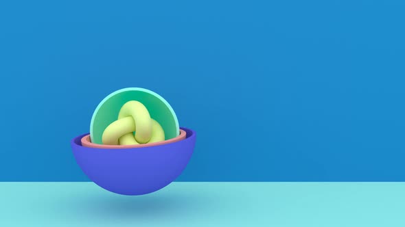 Infinity Minimal Graphic Color Hemispheres and Knot Rotate Intro Able to Loop Seamless alt