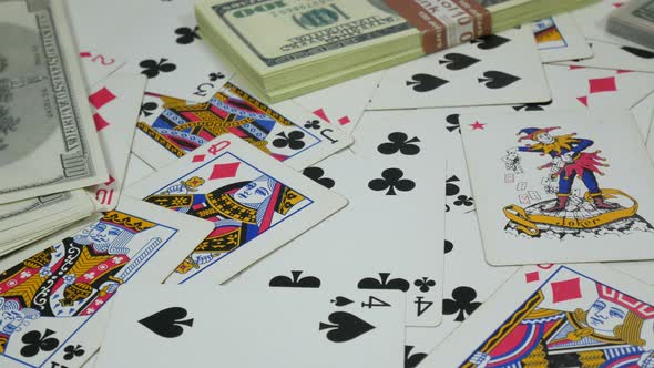 Playing Poker Cards and Money alt
