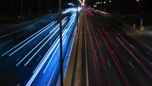 Fast Cars On Night City Highway 2