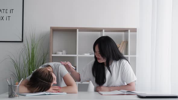 Homework Overload Lazy Student Girls Homework alt