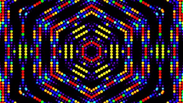 Abstract moving graphic background. For show, colorful animated bright Ornaments. pentagon shape alt