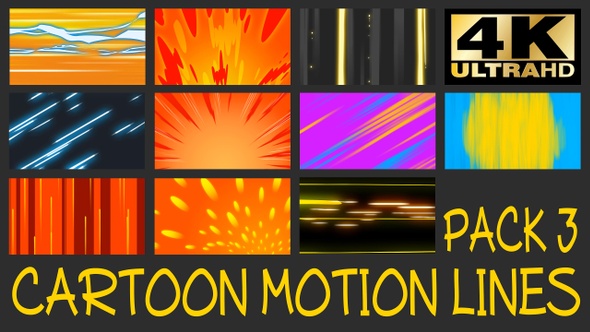Cartoon Motion Lines Pack 3