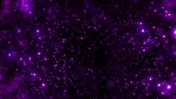 Spiritual Abstract Purple Bokeh Particles Meditation Loop Background