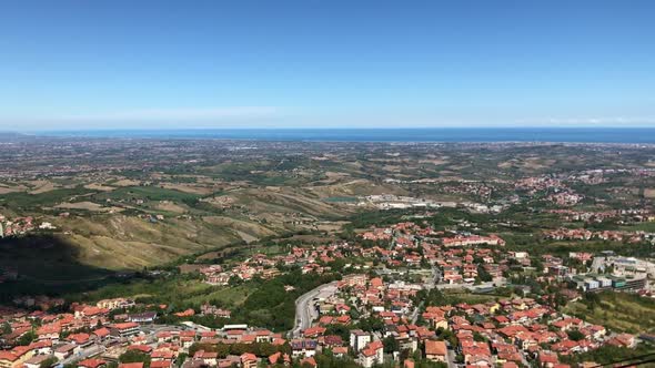 Fantastic View From the Castle of the State of San Marino alt