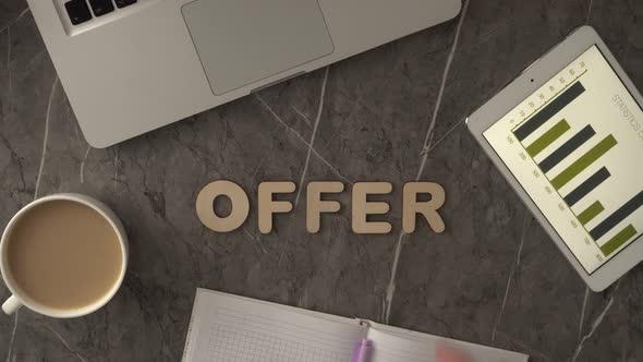 Offer Business Word Puts Letters On The Table