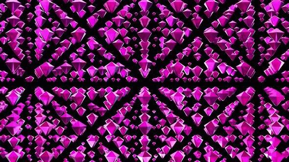 4K Abstract Diamond Pink Loop