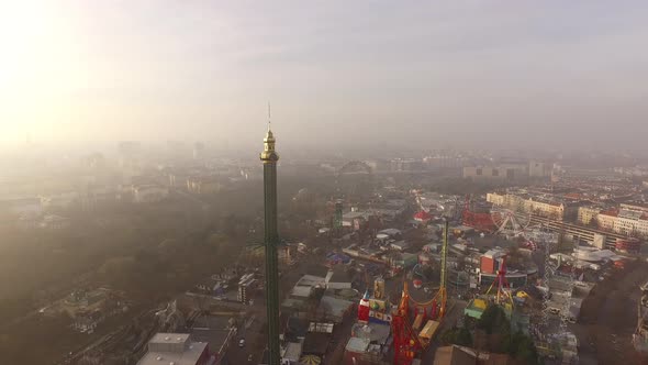 Aerial of Prater on a cloudy day alt