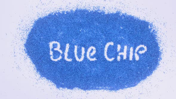 South Asian Hand Writes On Blue Blue Chip