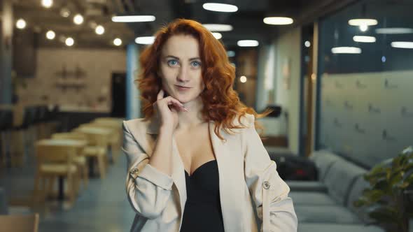 Portrait of a Confident and Successful Caucasian Business Woman Looking Confidently at the Camera alt